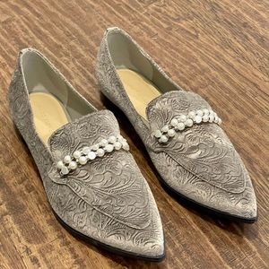 Sole Society Velvet Pearl Loafers sz 10